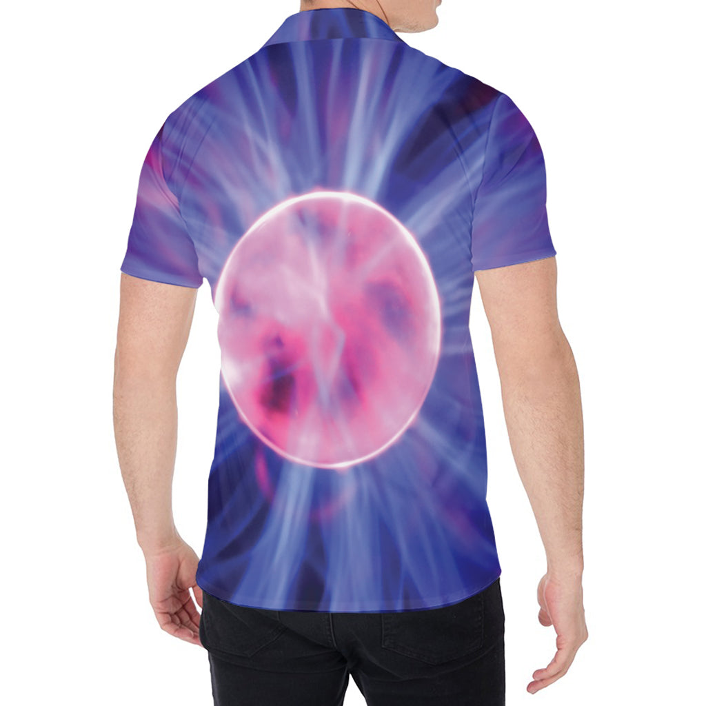 Purple Plasma Ball Print Men's Shirt
