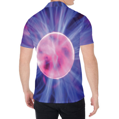 Purple Plasma Ball Print Men's Shirt