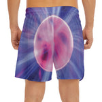 Purple Plasma Ball Print Men's Split Running Shorts