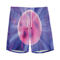 Purple Plasma Ball Print Men's Athletic Shorts