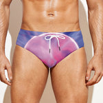 Purple Plasma Ball Print Men's Swim Briefs
