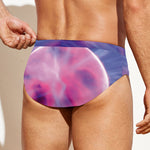 Purple Plasma Ball Print Men's Swim Briefs