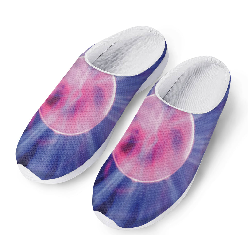 Purple Plasma Ball Print Mesh Casual Shoes