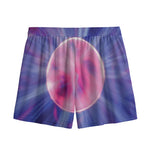 Purple Plasma Ball Print Mesh Shorts