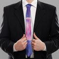 Purple Plasma Ball Print Necktie