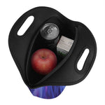 Purple Plasma Ball Print Neoprene Lunch Bag
