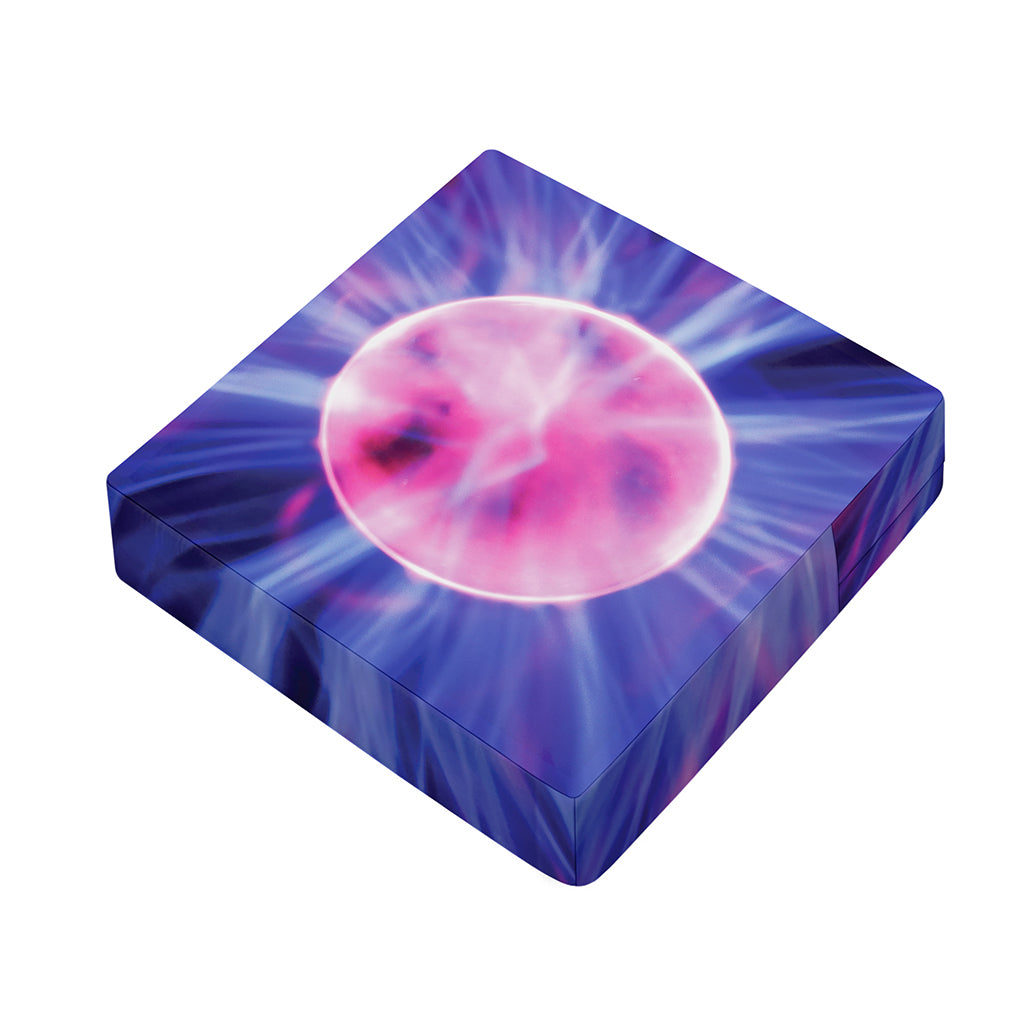 Purple Plasma Ball Print Outdoor Seat Cushion Cover