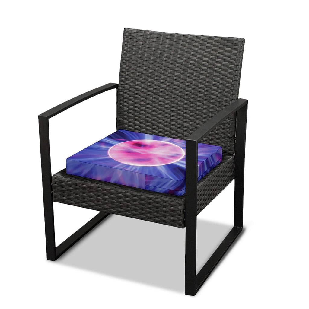 Purple Plasma Ball Print Outdoor Seat Cushion Cover