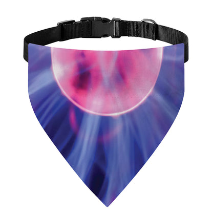 Purple Plasma Ball Print Over The Collar Dog Bandana