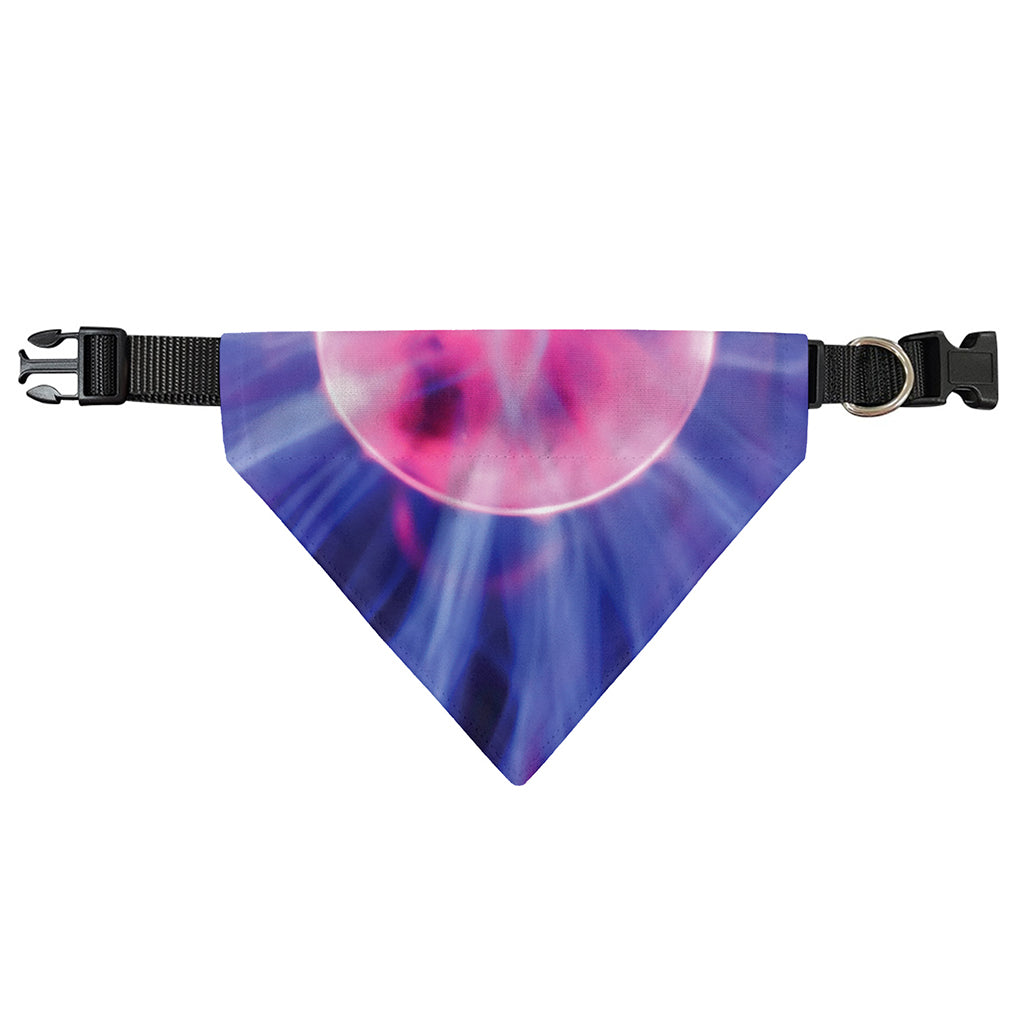 Purple Plasma Ball Print Over The Collar Dog Bandana
