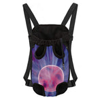 Purple Plasma Ball Print Pet Carrier Backpack