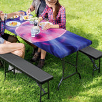 Purple Plasma Ball Print Picnic Table Cover