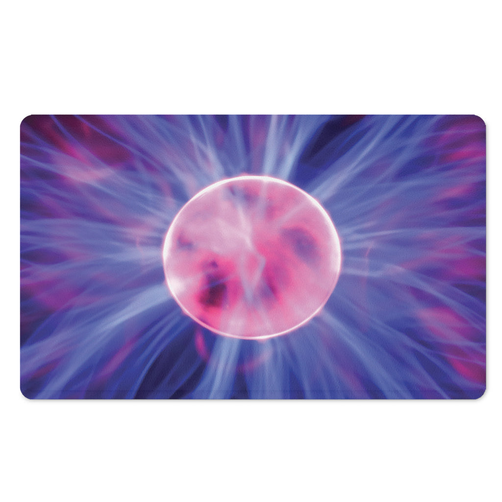 Purple Plasma Ball Print Polyester Doormat