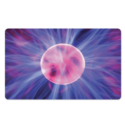 Purple Plasma Ball Print Polyester Doormat