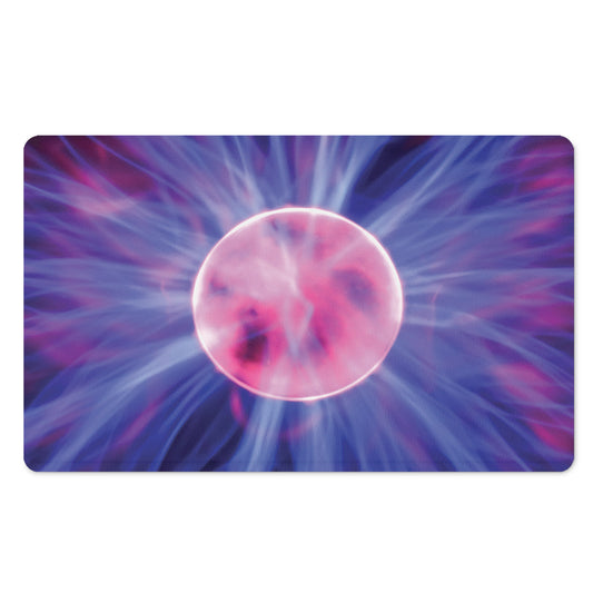 Purple Plasma Ball Print Polyester Doormat