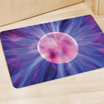Purple Plasma Ball Print Polyester Doormat