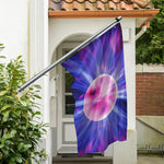 Purple Plasma Ball Print Polyester Flag