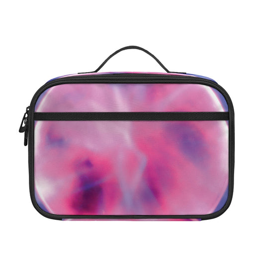 Purple Plasma Ball Print Portable Lunch Bag