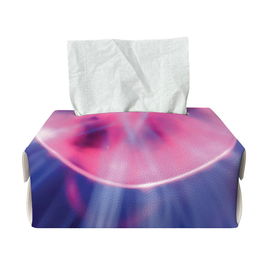 Purple Plasma Ball Print Rectangle Tissue Box Cover