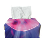 Purple Plasma Ball Print Rectangle Tissue Box Cover