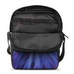 Purple Plasma Ball Print Rectangular Crossbody Bag