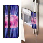 Purple Plasma Ball Print Refrigerator Handle Covers