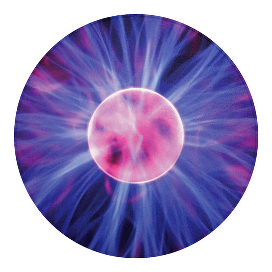 Purple Plasma Ball Print Round Blanket