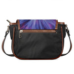 Purple Plasma Ball Print Saddle Bag