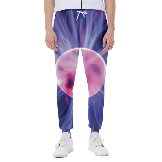 Purple Plasma Ball Print Scuba Joggers