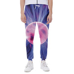Purple Plasma Ball Print Scuba Joggers