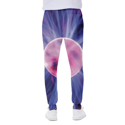 Purple Plasma Ball Print Scuba Joggers