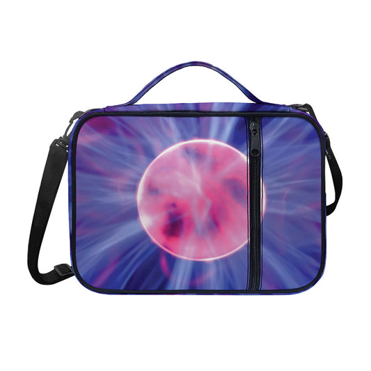 Purple Plasma Ball Print Shoulder Strap Bible Bag