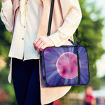 Purple Plasma Ball Print Shoulder Strap Bible Bag
