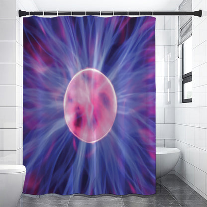Purple Plasma Ball Print Shower Curtain