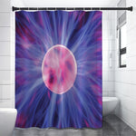 Purple Plasma Ball Print Shower Curtain