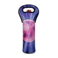 Purple Plasma Ball Print Single Neoprene Wine Tote
