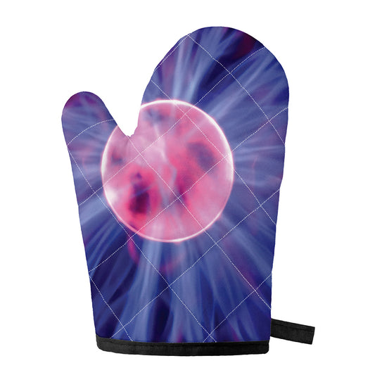 Purple Plasma Ball Print Single Oven Mitt