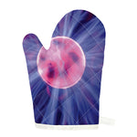 Purple Plasma Ball Print Single Oven Mitt