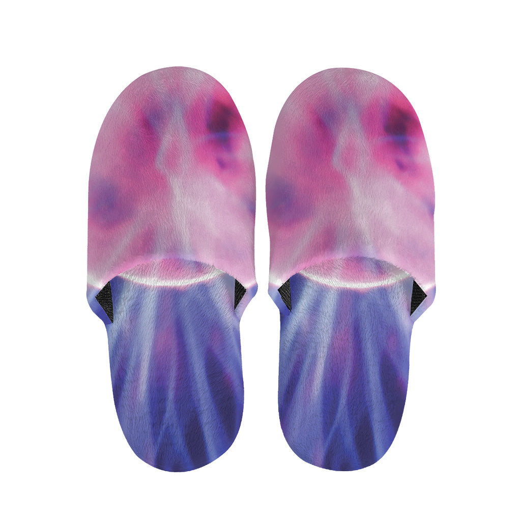Purple Plasma Ball Print Slippers