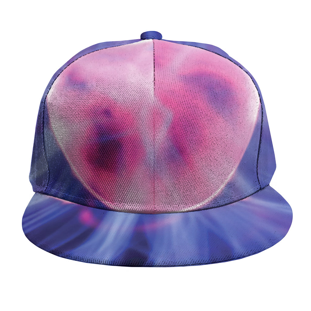 Purple Plasma Ball Print Snapback Cap