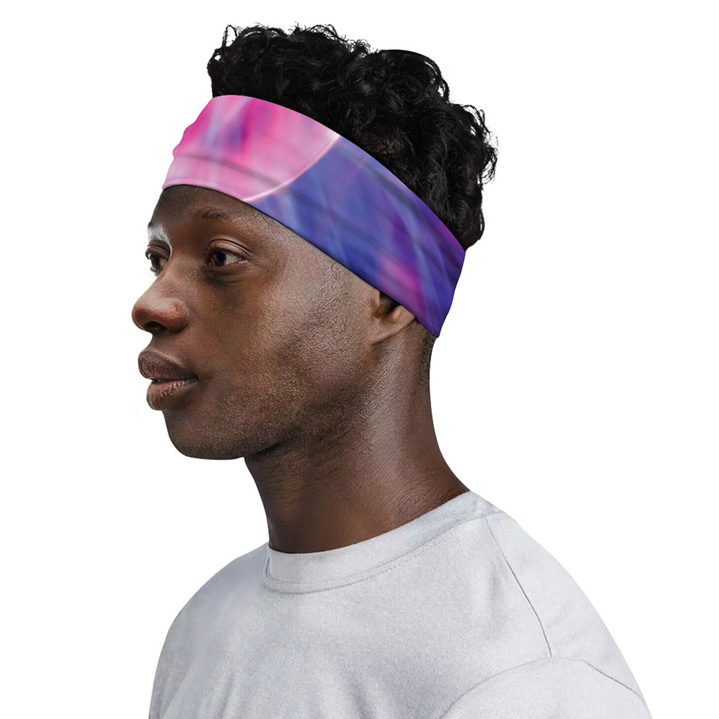 Purple Plasma Ball Print Sports Headband