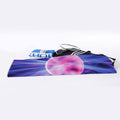 Purple Plasma Ball Print Sports Towel
