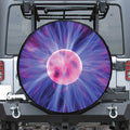Purple Plasma Ball Print Tire Cover