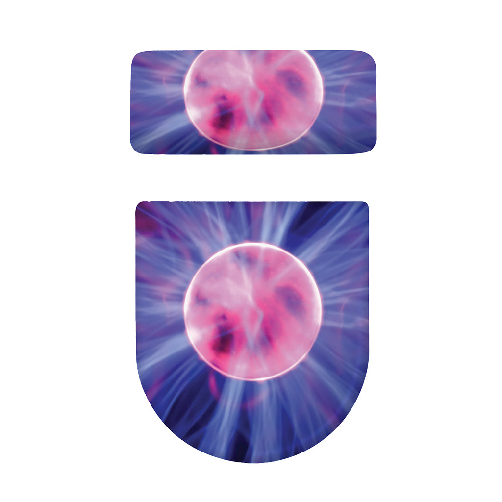 Purple Plasma Ball Print Toilet Lid And Tank Cover Set