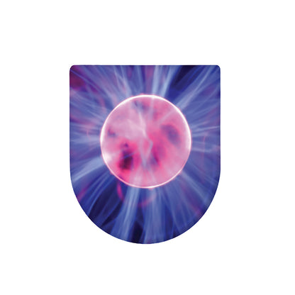 Purple Plasma Ball Print Toilet Lid Cover