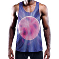 Purple Plasma Ball Print Men's Workout Tank Top