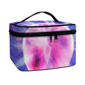 Purple Plasma Ball Print Travel Makeup Bag