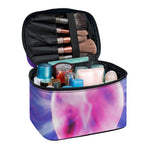 Purple Plasma Ball Print Travel Makeup Bag