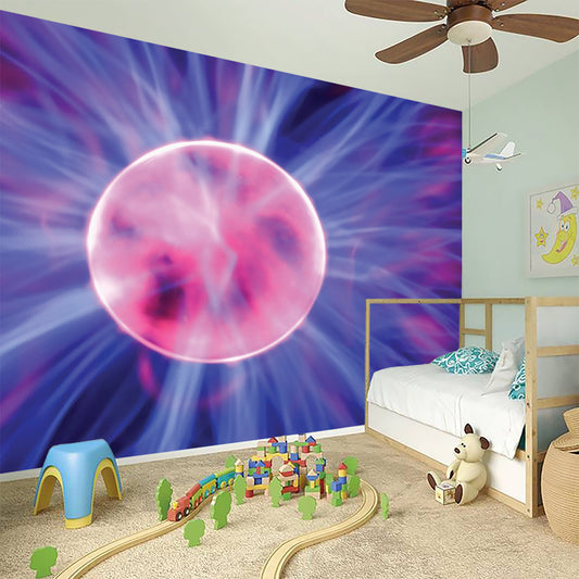 Purple Plasma Ball Print Wall Sticker