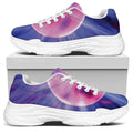 Purple Plasma Ball Print White Chunky Shoes